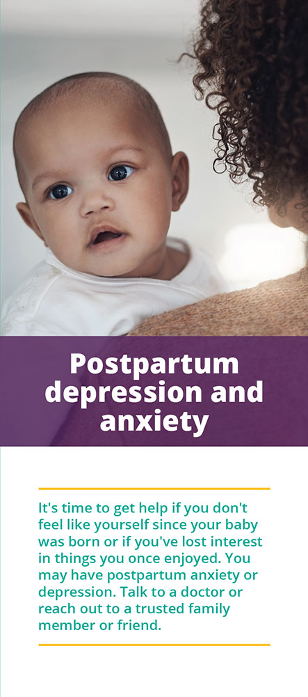 Postpartum depression and anxiety pamphlet
