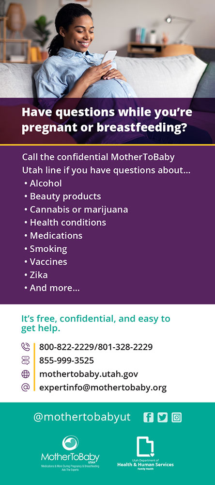 Have questions while you're pregnant or breastfeeding information card image